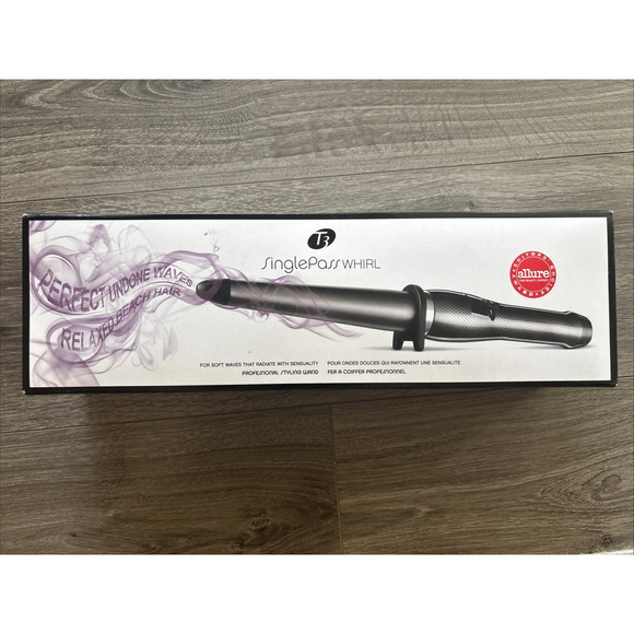 T3 SinglePass Whirl Curling Wand 1.25” Digital Iron Beach Waves Hair‎ Tool - Picture 1 of 4